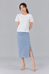 Dahlia Eyelet-Sleeve Top