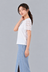 Dahlia Eyelet-Sleeve Top