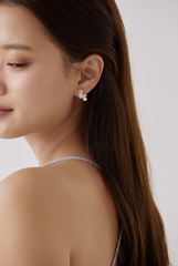 Heart Pearl Studs