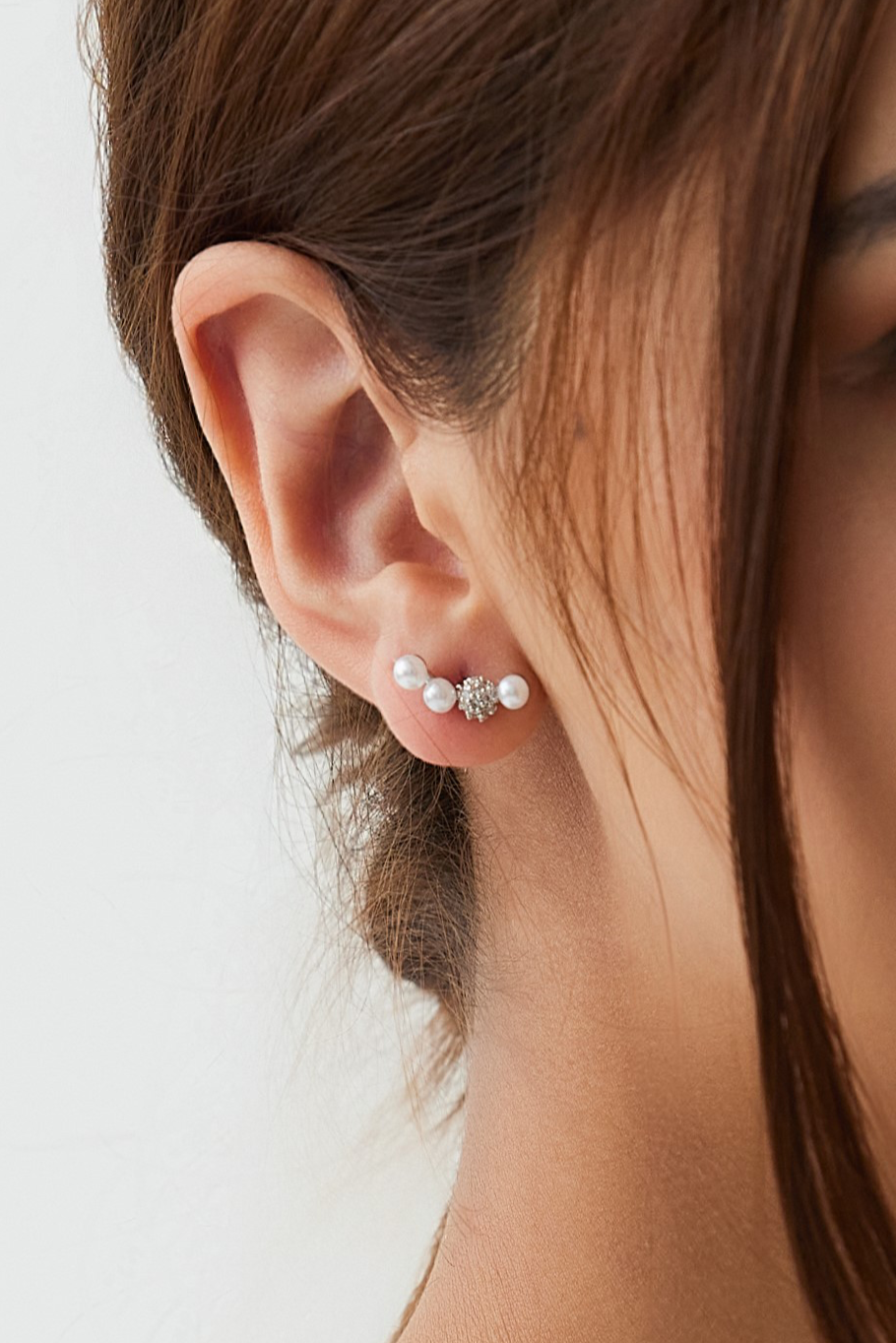 Row Of Pearls Studs