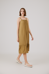 Drop Waist Dress in GoldenBrown