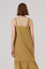 Drop Waist Dress in GoldenBrown
