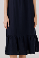 Drop Waist Dress in Navy Blue