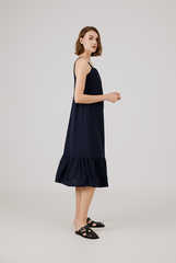 Drop Waist Dress in Navy Blue