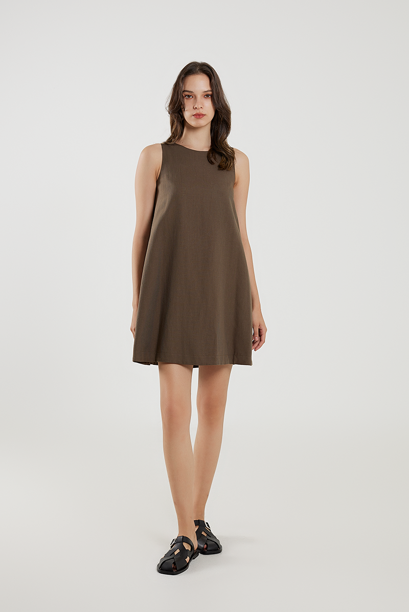 A-line Dress in Olive