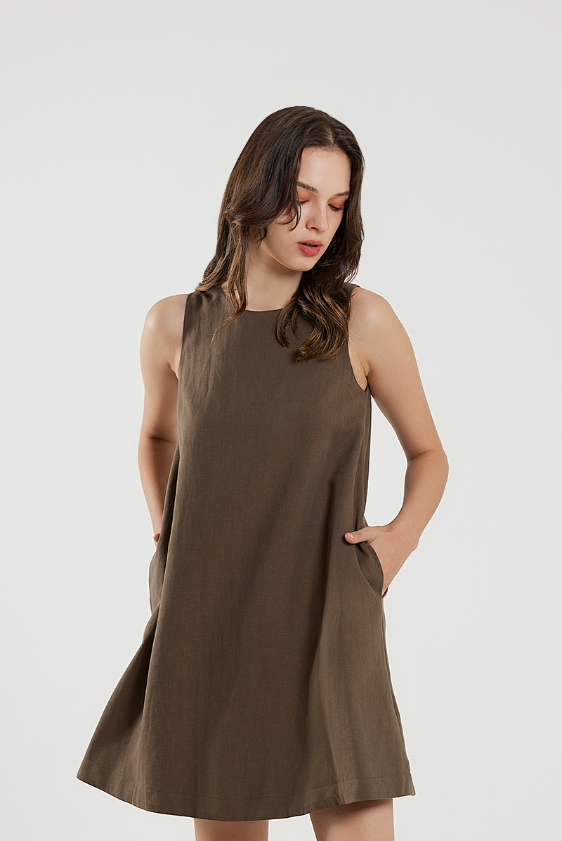 A-line Dress in Olive