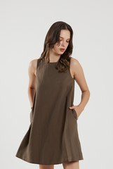 A-line Dress in Olive