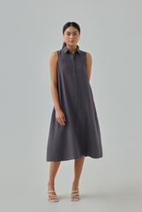 Button Down Midi Dress