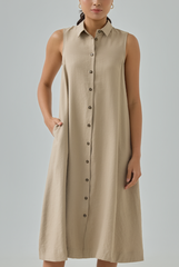 Button Down Midi Dress