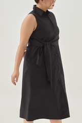 Self-Tie Wrap Knot Midi Dress