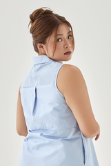Self-Tie Wrap Knot Midi Dress