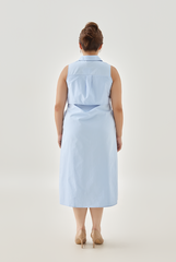 Self-Tie Wrap Knot Midi Dress