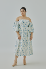 Floral Printed Off Shoulder Midi Dress