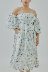 Floral Printed Off Shoulder Midi Dress
