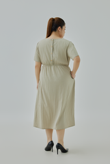 Back Buttons Midi Dress
