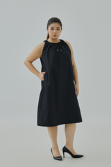 Drawstring Neckline Dress