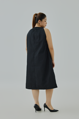 Drawstring Neckline Dress