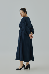 Wrap Bodice Midi Dress