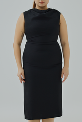 Cowl Neck Midi Dress