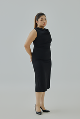 Cowl Neck Midi Dress