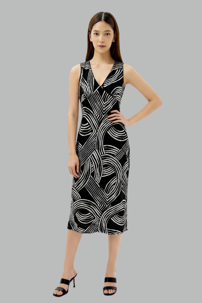 Printed Midi Dress
