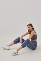 Grazia Elasticated Joggers in Slate Blue