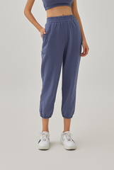 Grazia Elasticated Joggers in Slate Blue
