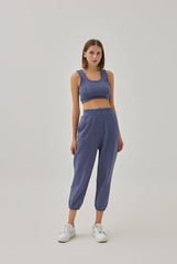 Grazia Elasticated Joggers in Slate Blue