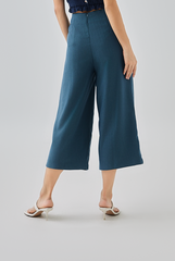 Dewy Wide Leg Culottes in Emerald