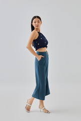 Dewy Wide Leg Culottes in Emerald