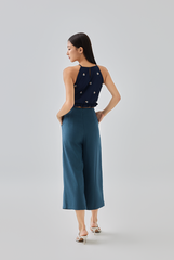 Dewy Wide Leg Culottes in Emerald