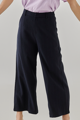 Lawisa Textured Pants in Navy Blue