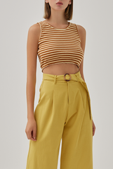 Tiffany Belted Culottes in Mustard