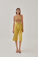 Tiffany Belted Culottes in Mustard