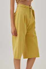 Tiffany Belted Culottes in Mustard
