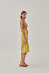 Tiffany Belted Culottes in Mustard