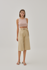 Tiffany Belted Culottes in Clay