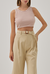 Tiffany Belted Culottes in Clay