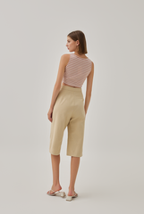 Tiffany Belted Culottes in Clay