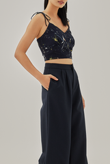 Venus Wide Leg Pants in Navy Blue