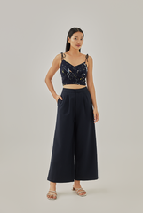 Venus Wide Leg Pants in Navy Blue