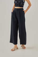Venus Wide Leg Pants in Navy Blue