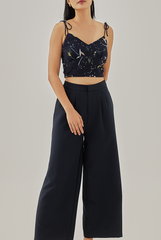 Venus Wide Leg Pants in Navy Blue