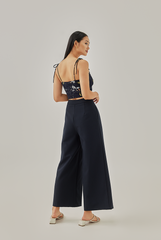 Venus Wide Leg Pants in Navy Blue