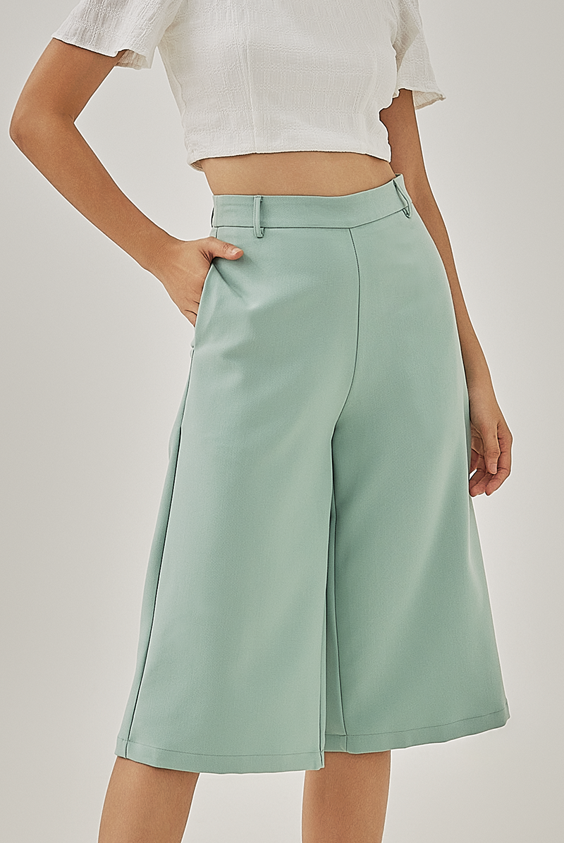 Jacinda Highwaist Culottes in Jade