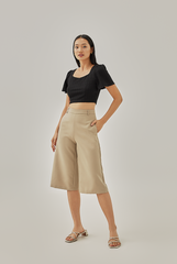Jacinda Highwaist Culottes in Khaki