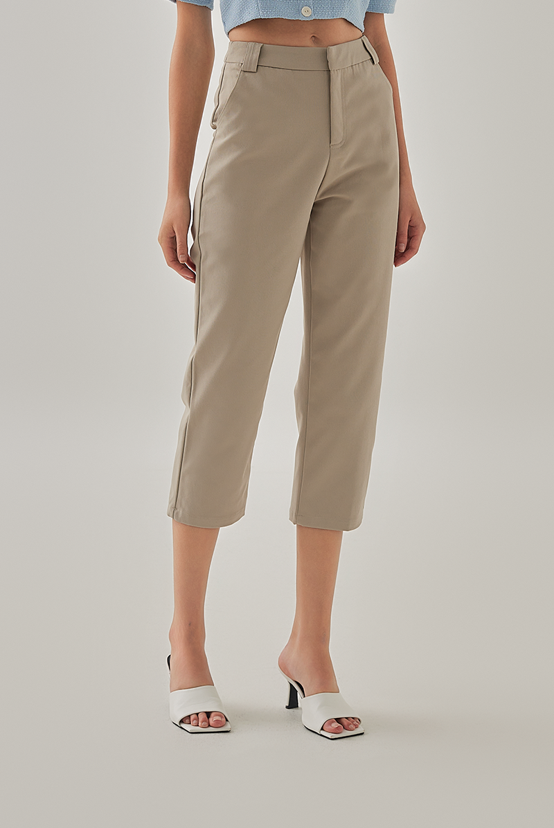 Laguna Straight Leg Pants in Beige