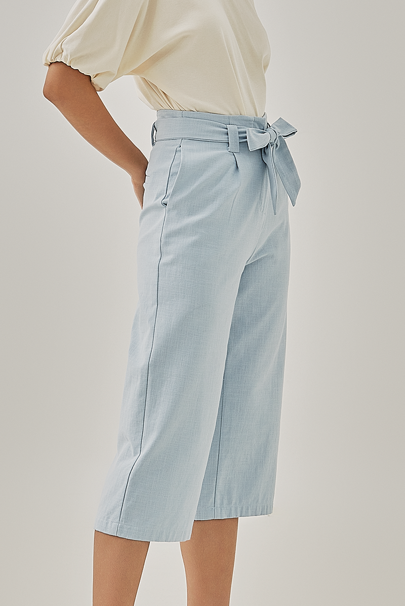 Ria Straight-Cut Culottes in Light Blue
