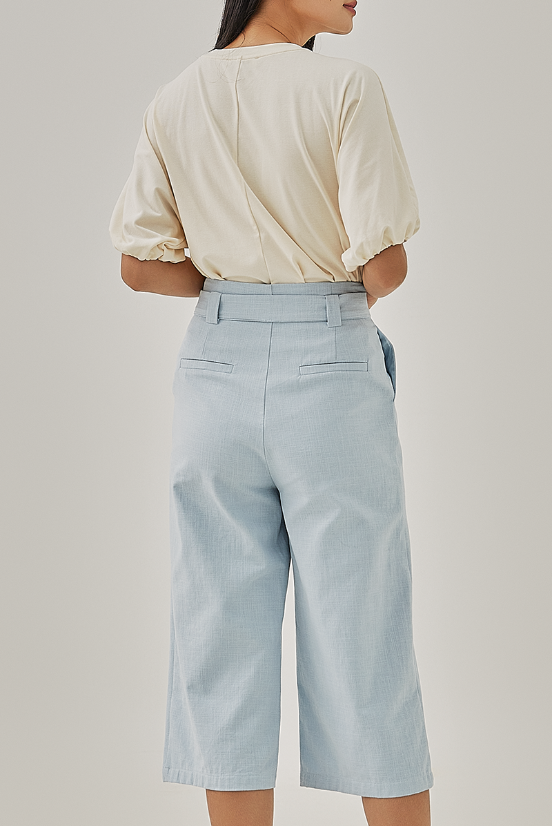 Ria Straight-Cut Culottes in Light Blue