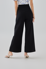Alessa Wide Leg Pants in Black